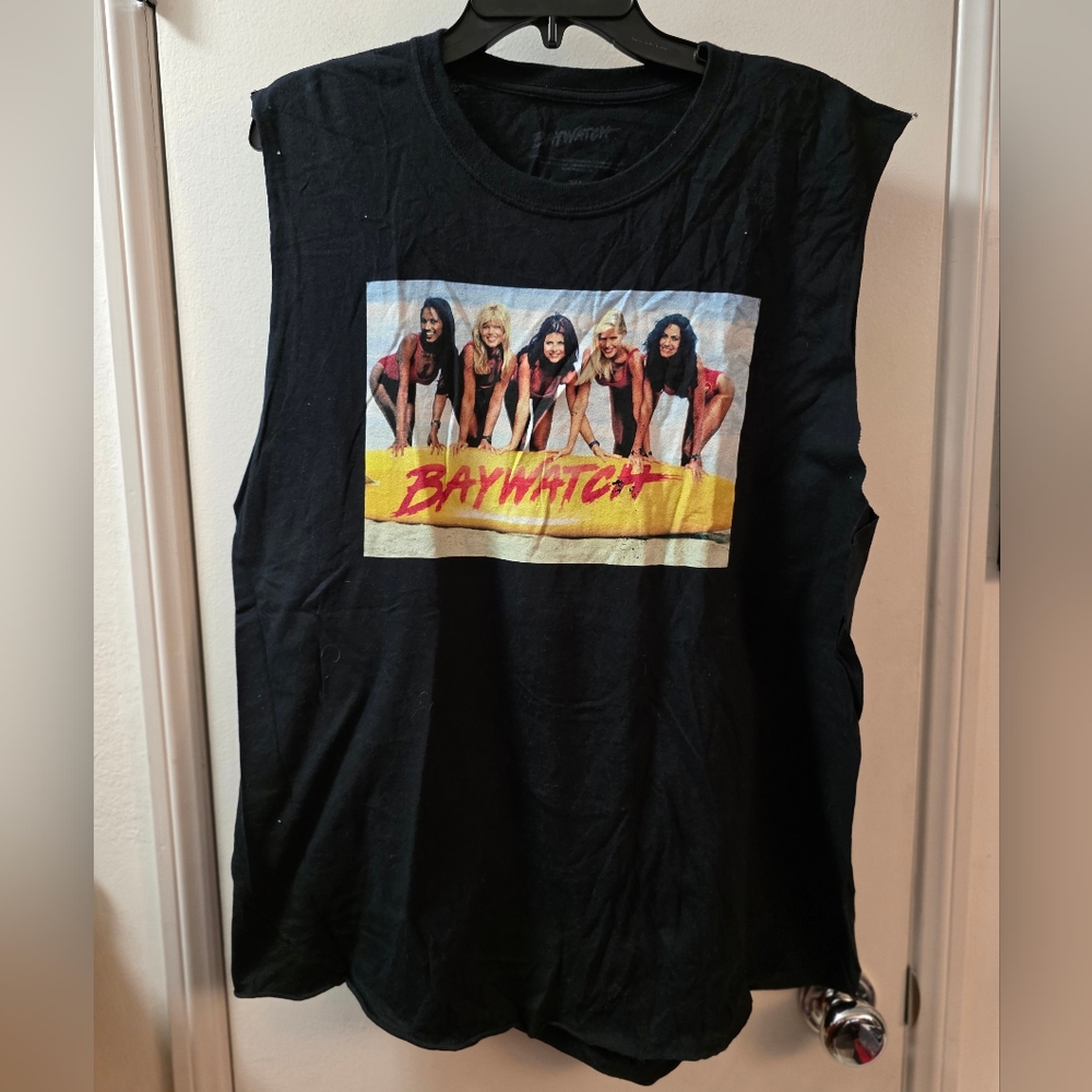 Baywatch Graphic Muscle Tee - Black - Picture 2 of 5